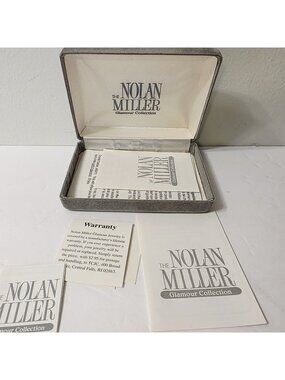 Vtg Velvet Gray The Nolan Miller Glamour Collection Jewelry Gift Box Case ONLY